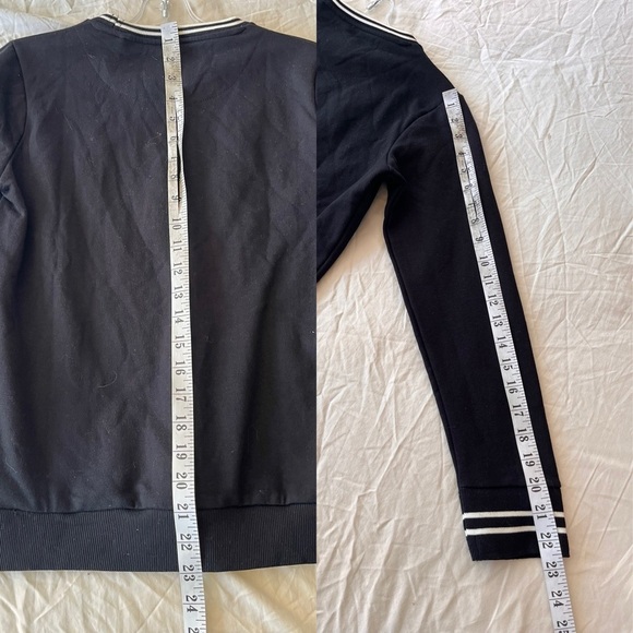 NWT Denim & Flower Unisex Varsity Fleece Sweatshirt 11/12 - Picture 8 of 10